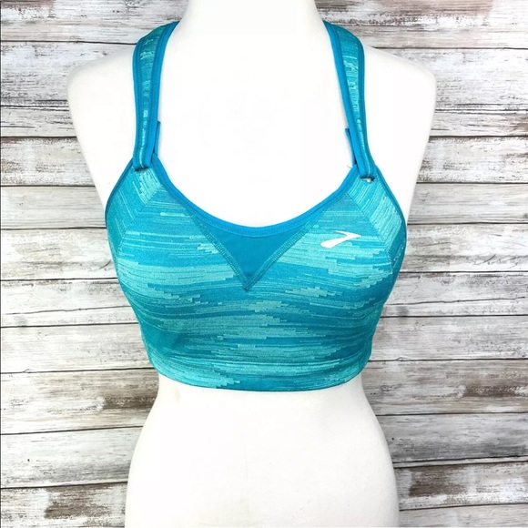 Brooks Other - Brooks Womens Turquoise Athletic Unpadded Wireless Sports Bra Size 36C US
